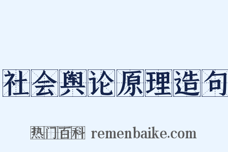 社会舆论原理造句是什么意思的图片